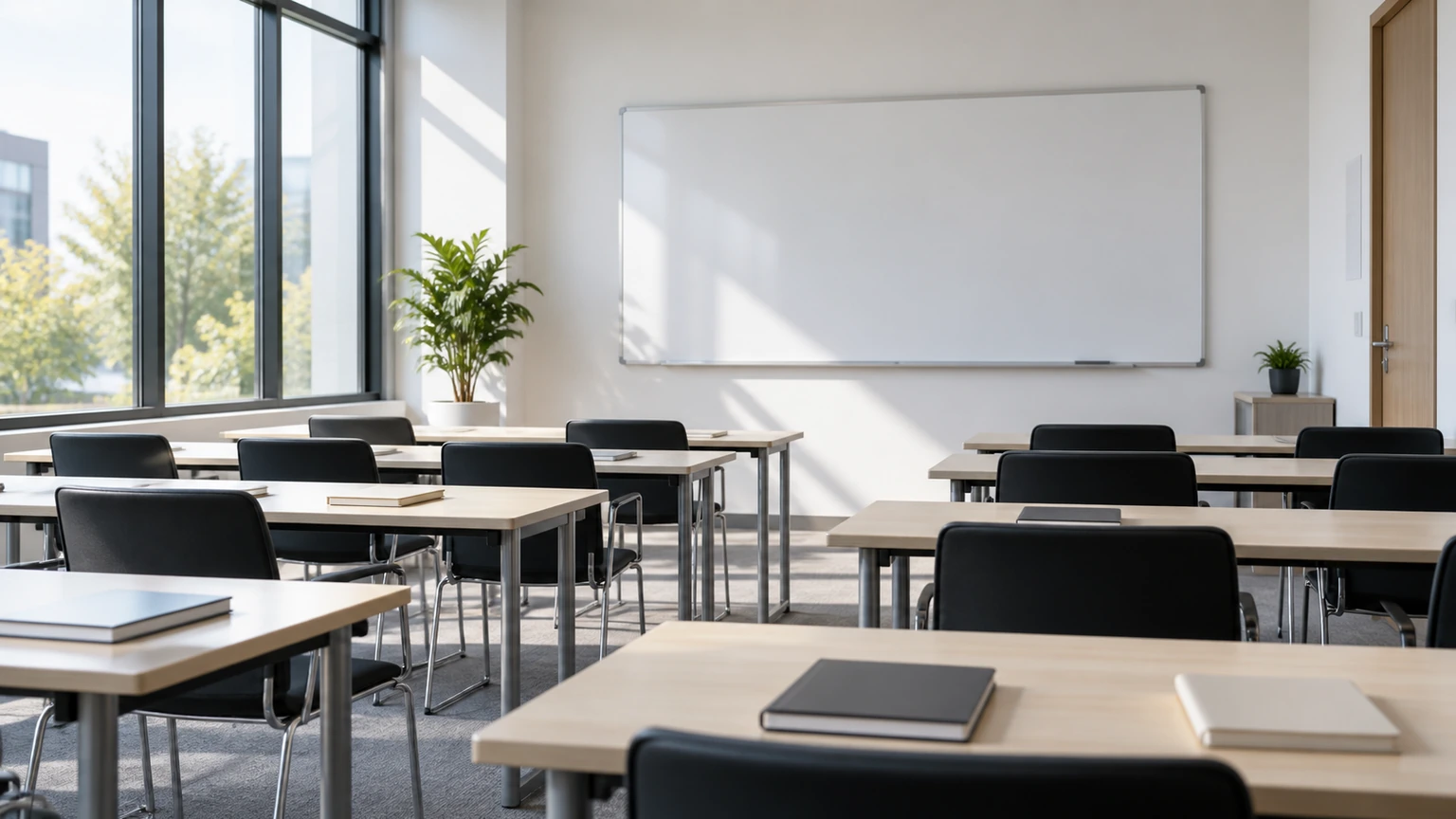 Salle de formation professionnelle vide